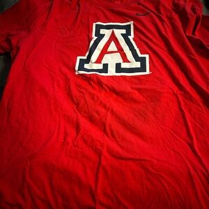 Red Nike University of Arizona T-Shirt with Logo